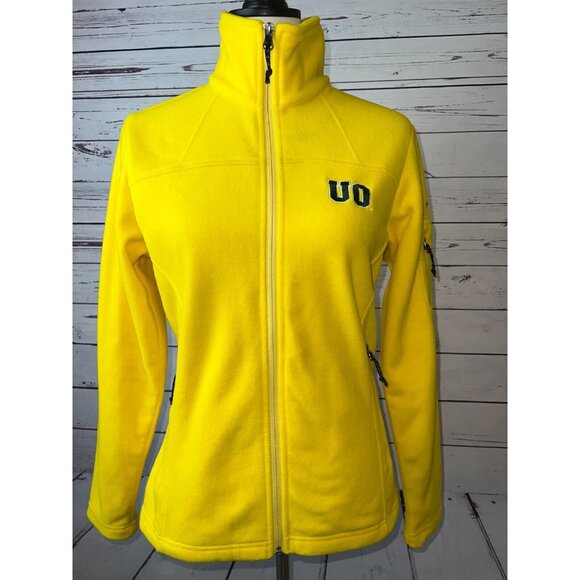 Oregon Ducks Columbia Fleece Jacket Small Womens Full Zip University NCAA Script - Picture 13 of 13